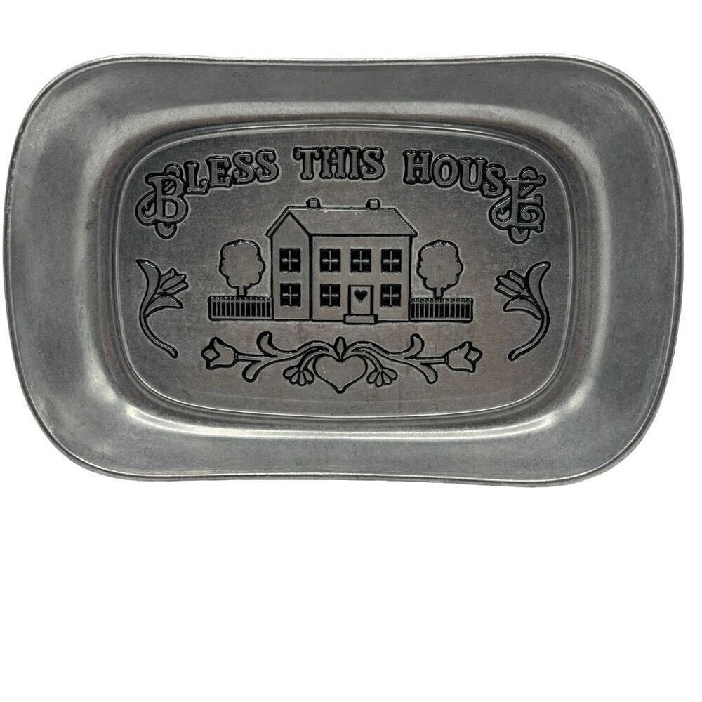 Wilton Armetale Vintage Pewter Bread Tray‎ "Give Us This Day Our Daily Bread” - Picture 4 of 6